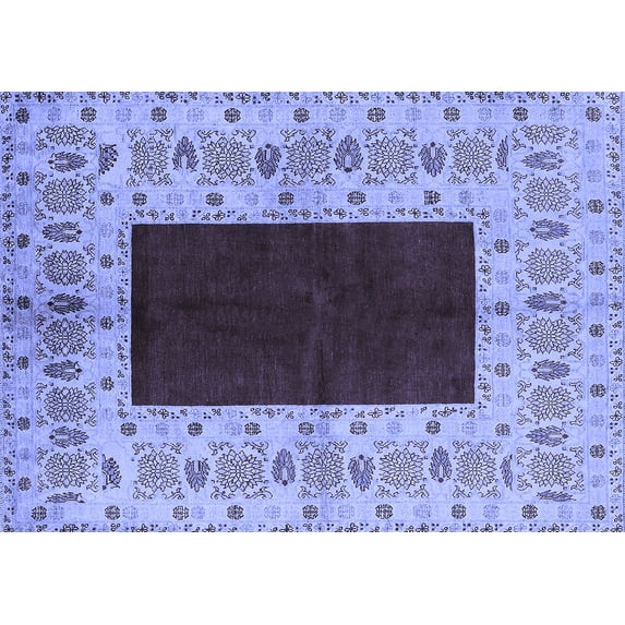 Ahgly Company Indoor Rectangle Oriental Blue Traditional Area Rugs, 8' x 10'