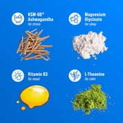 Nello Supercalm Drink Mix - Ashwagandha KSM 66, Magnesium Glycinate & L-Theanine Supplement - Ashwagandha Root Extract - Focus and Relaxation Support (20 Travel Packets) - Passion Colada