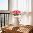 thumbnail image 6 of 1 Bunch Artificial Chrysanthemum Ball Flowers Bouquet, Silk Hydrangea Bridal Wedding Bouquet for Home Office Garden Party Office Coffee House Decoration & Wedding Arrangement, Hot Pink, 6 of 7