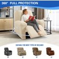 thumbnail image 2 of Wingback Chair Covers Piece Stretch Wing Chair Covers Soft Thick Wingback Armchair Slipcover High Back Furniture Protector Washable Dark, 2 of 7