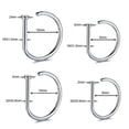 thumbnail image 2 of D-Shape Nose Ring Stud, 4 Pairs - 8 Pcs Nose Rings Lip Rings D Shape Nose Piercing Jewelry Accessories D Shape One Size Stainless, Easter Mother'S Day Gift Makeup Organizers, 2 of 2
