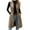 Brown, variant on Women's Sleeveless Suede Long Vest Casual Lapel Open Front Duster Vest Casual Fashion Work Vests with Pockets Navy XL(XL)
