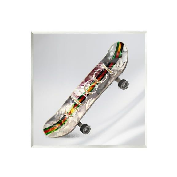 Stupell Industries Upscale Fashion Patterned Skateboard Dazzling Glam Design Graphic Art Unframed Art Print Wall Art, Design by Ziwei Li