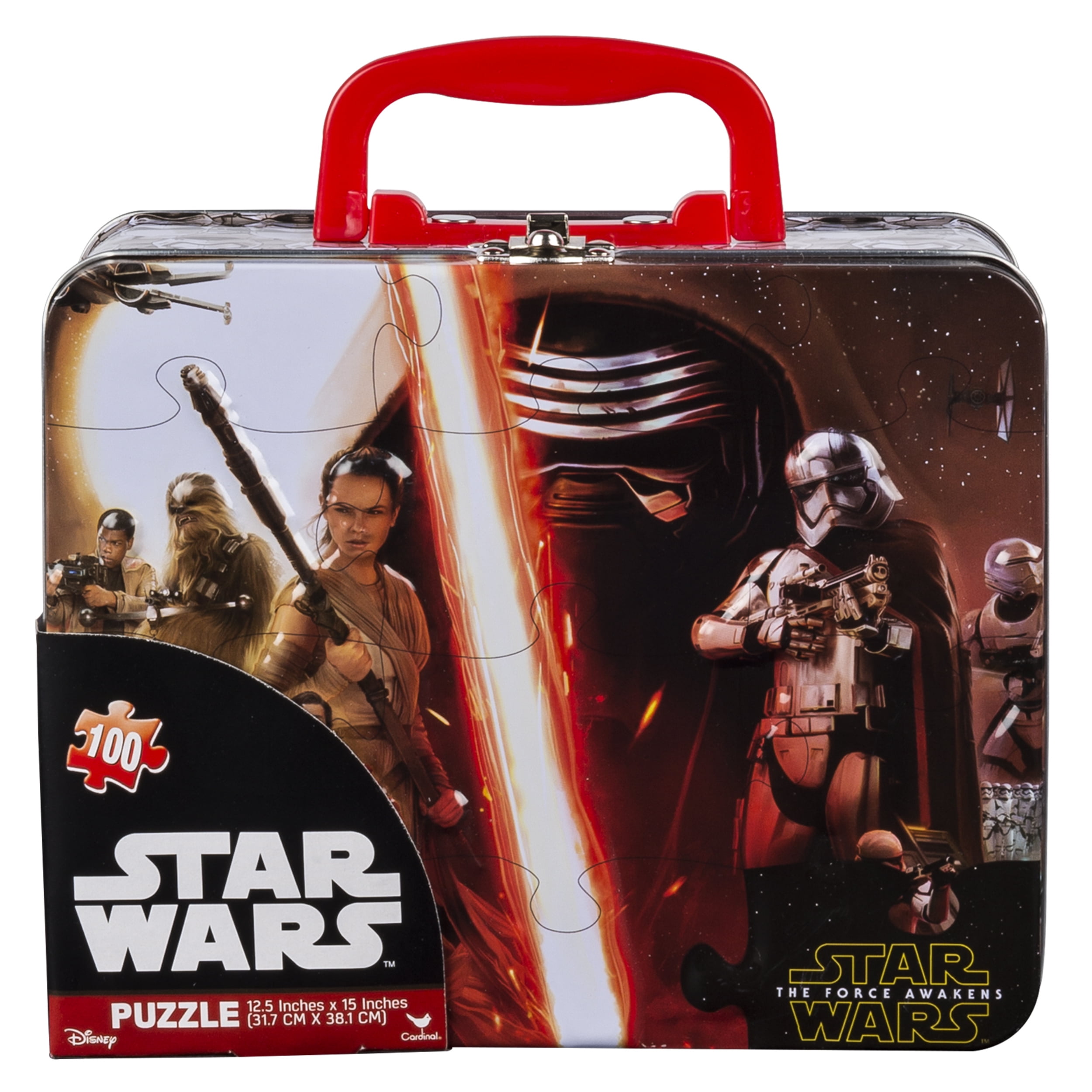 STAR WARS THE FORCE AWAKENS SOLID METAL EMBOSSED TRASH CAN 3&2 NEW FREE SHIPING 