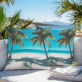 thumbnail image 2 of Outdoor Waterproof Pillow Covers Pack of 2, Summer Ocean Beach Coconut Blue Sky Photography Decorative Throw Pillowcases Cushion Covers for Garden Patio Tent Sofa Couch, 26x26 inch, 2 of 8