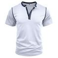 thumbnail image 1 of TSADFHJI Hauts pour Hommes Manches Longues Hiver Automne T-Shirts de Sport Gym Musculation Course Randonnée Active Demi-Zip Manches Courtes TG Blanc, 1 of 5