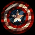 thumbnail image 2 of Men's Marvel Captain America Shield Flag Graphic Tee Black Large, 2 of 5