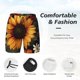 thumbnail image 3 of Fotbe Sunflower Floral Butterfly Traje de Baño para Hombre – Shorts de Natación de Secado Rápido con Forro y Bolsillos-XX-Large, 3 of 6