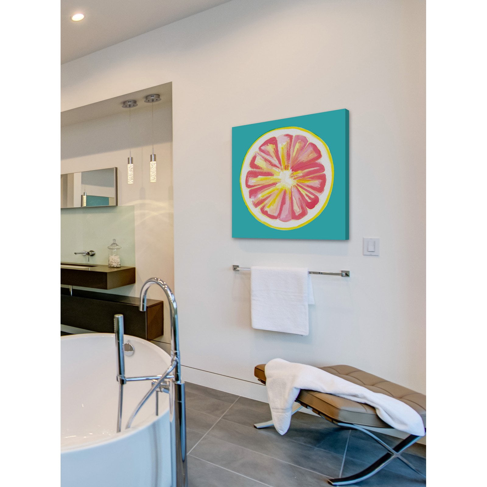 Marmont Hill "Grapefruit" by Molly Rosner Painting Print on Wrapped Canvas