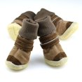 thumbnail image 6 of EFINNY 4PCS Dog Material-Suede Shoes Winter Anti-Slip Pet Snow Boots Warm Puppy Booties, 6 of 7