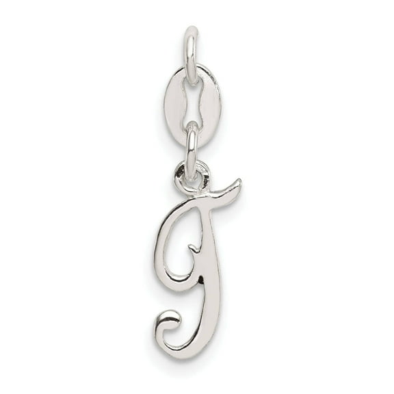 Sterling Silver T Initial Pendant