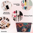 thumbnail image 3 of Toiletry Bag, Bohemian Colorful Flower Woman Leather Waterproof Travel Makeup Cosmetic Bag Organizer, Large Capacity Toiletry Bag for Travel Size Toiletries, Skin Care Bag for Women, 3 of 8