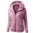 thumbnail image 3 of DuoJiaJ A European Style Zippered Hooded Pocket Solid Color Casual Jacket For Women Womens Puffer Coat Pink L, 3 of 5