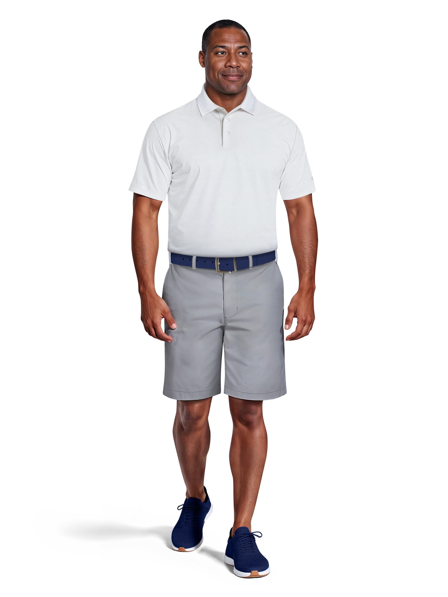 Ben Hogan Men's & Big Men's Stretch Golf Shorts with Horizontal Pattern and Active Waistband, 9" Inseam, Sizes 28-50