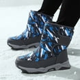 thumbnail image 2 of Otqutp Kids' Tie Dye Snow Boots Insulated Waterproof Faux Fu𝗿 Lined Warm Anti-Slip Winter Shoes for Boys Girls Outdoor, 2 of 9