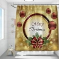 thumbnail image 4 of Dvkptbk Christmas Shower Curtain for Bathroom Christmas Tree Shower Curtain Winter Christmas Bow Pattern Bathroom Decor Washable Fabric Shower Curtain 71X71 In, 4 of 6