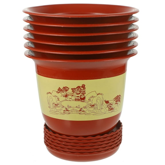 AURARMLET 6 Sets of Planter Plastic Multi for Garden