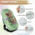 thumbnail image 5 of KUIFORTI St Patricks Car Decorations Car Seat Sun Shade Cover Baby Travel Accessories, Green Leaf Car Seat Cooler Infant Car Seats Heat Protector Keeps Your Toddler Baby Seat at a Cool Temperature, 5 of 7