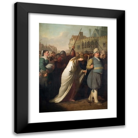 Edward Penny 11x14 Black Modern Framed Museum Art Print Titled - Jane Shore Led in Penance to Saint Paul's (1776)