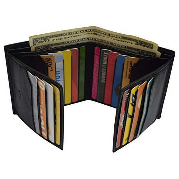 Marshal Wallet Unisex Causal Bifold Wallet, Black