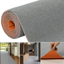 OVYEOFR 4 x 10ft Commercial Floor Mat, Non-Slip Runner Rug with Rubber Backing, Indoor Outdoor Utility Rug for Hallway Kitchen Entryway, Light Grey