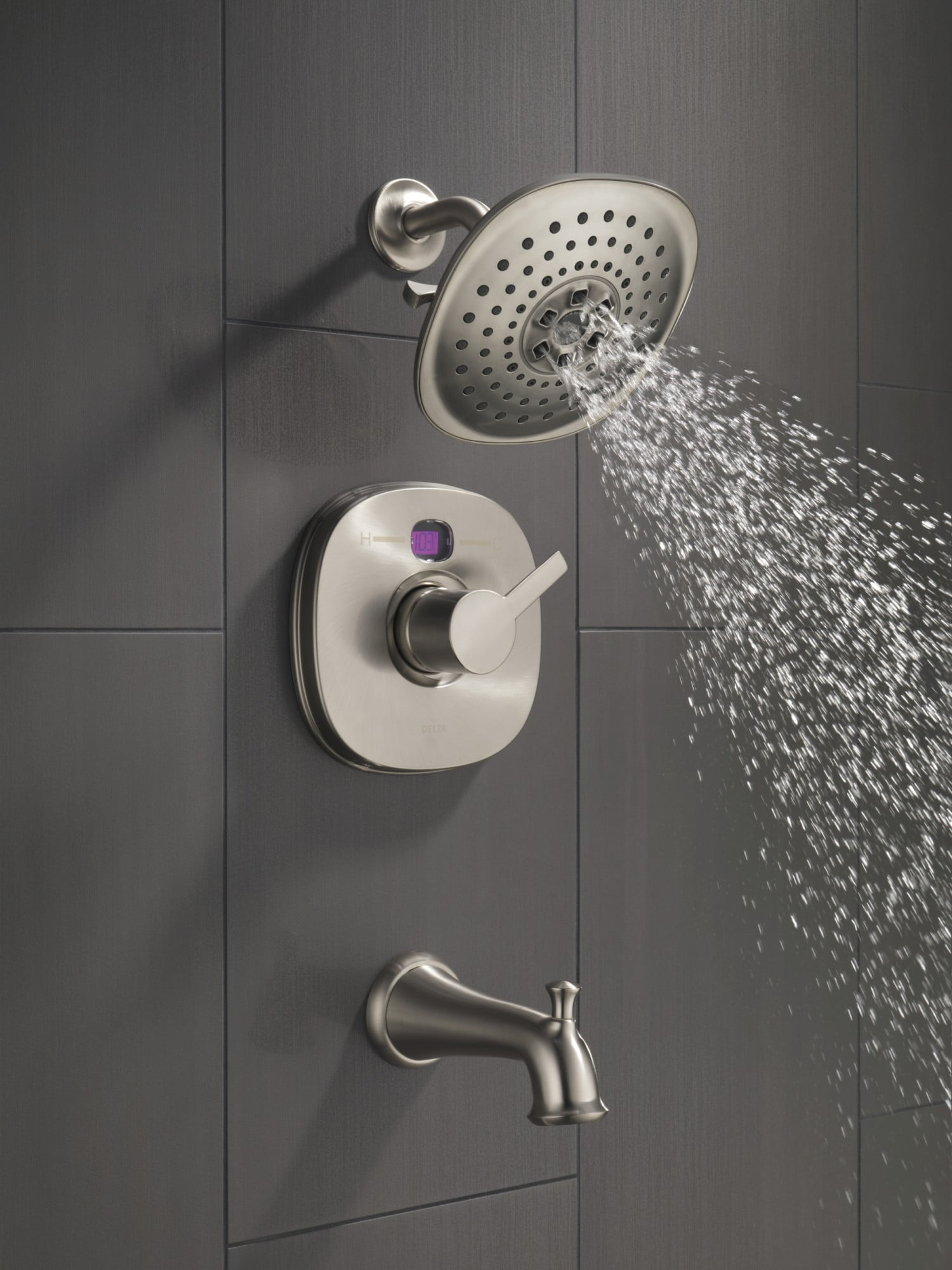 Delta Lahara: Tub Spout - Pull-Up Diverter