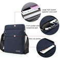 thumbnail image 3 of Tinyat Mens Shoulder Crossbody Sling Bag Waterproof Work Business Messenger Bag for Hiking Traveling Blue, 3 of 6
