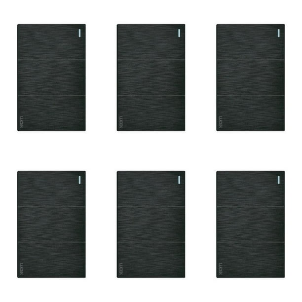 Placa Con 3 Apagadores Sencillos 1 Módulo Lucek FlatPack 6 negro