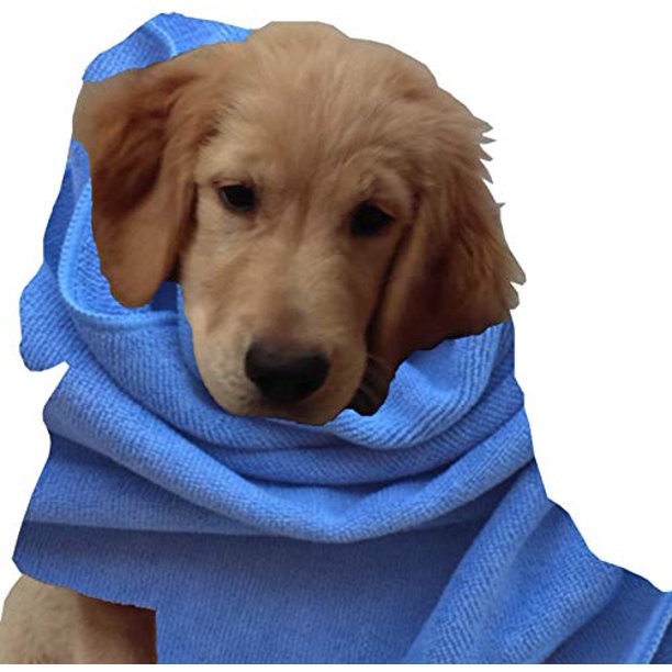 Microfiber Pros® Dog Towels Pack of 2 in Large 20" x 40" Size Hypoallergenic and Chemical