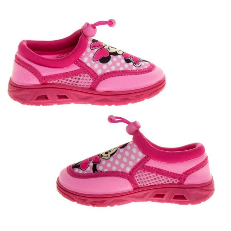 Disney Minnie Mouse Toddler Dual Sizes Water Shoes Pink 11 12