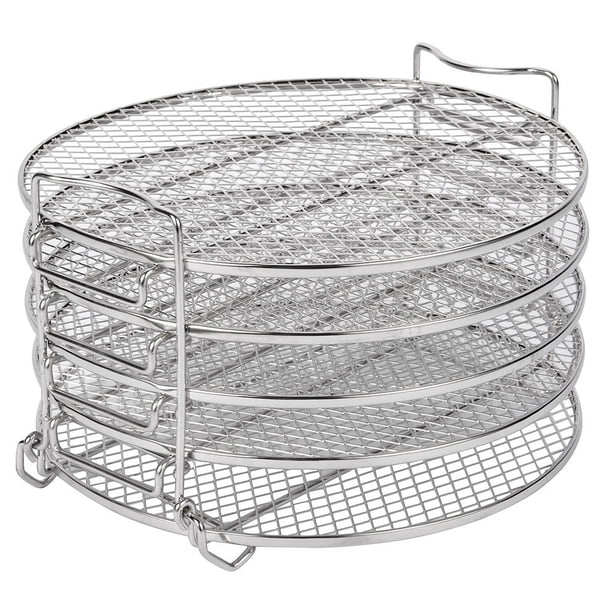Toystoory Soporte para deshidratador de alimentos GeweYeeli, estante de drenaje de frutas y verduras apilable de acero inoxidable de 5 capas, Herramientas y accesorios para hornear