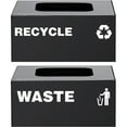 thumbnail image 4 of Global Industrial Square Recycling/Trash Can with Waste Lid 32 Gallon Black, 4 of 5