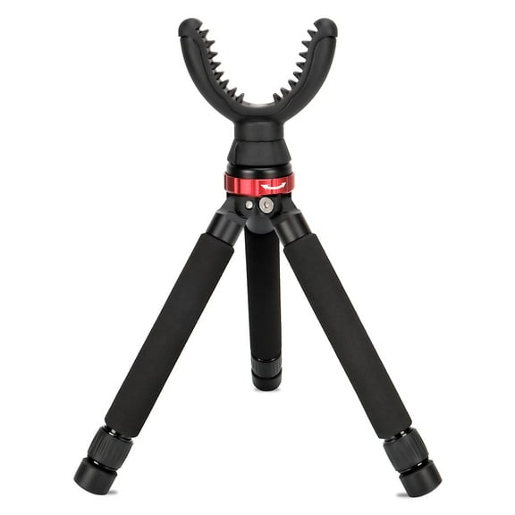 Fooletu Compact Lightweight Aluminum Tripod w/ 360° U Yoke Holder, Black