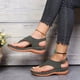 thumbnail image 4 of Chanclas de verano para mujer, zapatillas con tacón de cuña, sandalias, chanclas informales, zapatos de mujer Wmkox8yii sa5141, 4 of 9