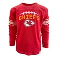 thumbnail image 2 of Youth Wes & Willy Red Kansas City Chiefs Football Long Sleeve T-Shirt, 2 of 3