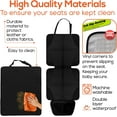 thumbnail image 4 of Trobo Car Seat Protector + Back Seat Cover for Kids Feet, Durable Waterproof Carseat Cover for Child Car Seat & Kick Mats Backseat Protector for Leather Seats, Fits Most Vehicles, Travel Accessories, 4 of 7