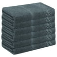 thumbnail image 1 of Paquete de 6 toallas de algodón tejidas para la cara, toallas de cara tipo waffle, paños de lavado multiusos para el baño, gris 14" x 14", 1 of 7