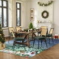 thumbnail image 2 of GlowSol 8'x10' Christmas Area Rugs for Living Room Bedroom Xmas Snowman Tree Festival Winter Decorations Rugs Soft Foldable Accent Rug, Blue, 2 of 8