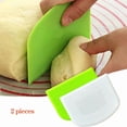thumbnail image 2 of HOMEIORA 2 Pack Dough Scraper - Multi-Purpose Dough Cutter Bowl Scrapers Plastic Baking Tools for Cake, Cream, Butter, Batter, 2 of 7