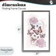 thumbnail image 4 of Stupell Industries Art Deco Romantic Coffee & Butterflies Gray Floating Frame Canvas Art, 21 x 31, by Martina Pavlova, 4 of 8