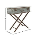 thumbnail image 4 of DecMode 32" x 32" Gray Metal Accent Table with Suitcase Style Top, 1-Piece, 4 of 12
