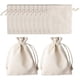thumbnail image 1 of 12 paquetes de bolsas de algodón con cordón 13 X 18 cm NQ Bolsas de yute reutilizables Bolsa de regalo con cordón para joyas maquillaje monedas especias manualidades Beige, 1 of 5