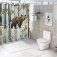 thumbnail image 7 of Orinice Bear Bathroom Decor Set, Colorful Luxurious Graphic Print Polyester Fabric Fashion Shower Curtain Set with Hooks 60x72, 7 of 7