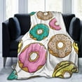 thumbnail image 1 of Fleece Blanket Donut Plush Throw Fuzzy Super Soft Reversible Microfiber Flannel Blankets 50"x40", 1 of 4