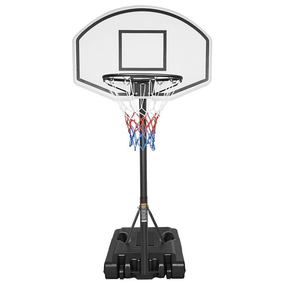 37''-56'' Adjustable Height Swimming Pool Basketball Hoop 36 Inch Backboard Portable Poolside Basketball System for Adults & Kids, White