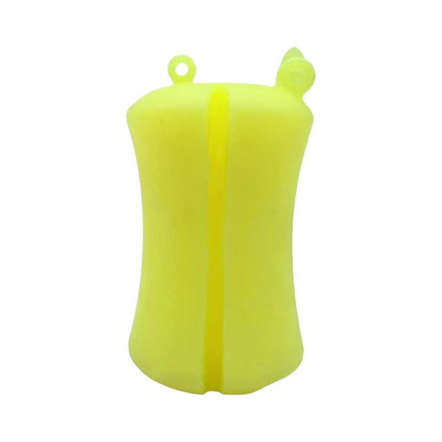 koolsoo Canne à Pêche Fixe Boule Caoutchouc Résistant à l'Usure Réutilisable Pêche Pôle Clip Lagerung Jaune