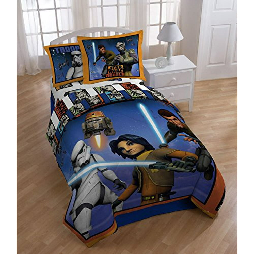 Star Wars Rebels Twin Comforter Set Orange/Blue
