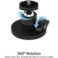 thumbnail image 3 of Sabrent Support Magnétique Enduit de Caoutchouc pour GoPro et Petites Caméras (CS-MG66), 3 of 5
