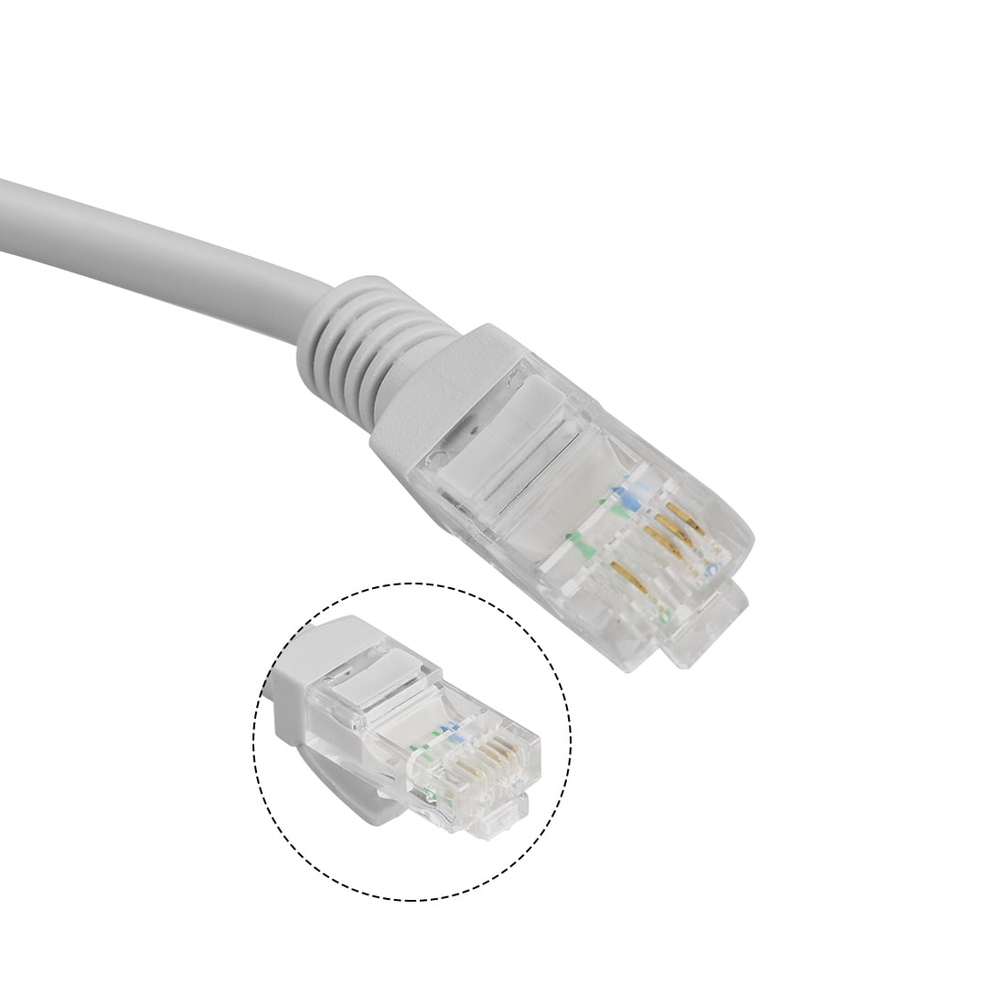 Uxcell 49ft Cat5e Network Ethernet LAN/Power Extension Cable for CCTV Security Cameras Gray