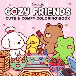 Cozy Friends: Coloring Book for Adults and Kids, 96 pages (Paperback)